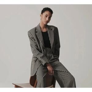 New Everlane The 80s Blazer Oversized Gingham Check Patterned Menswear 2